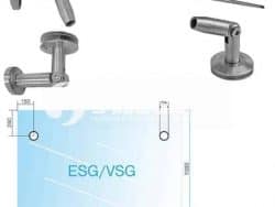 Szkło laminowane VSG - ESG 1400x1000mm+komplet okuć