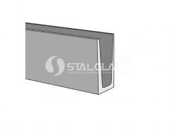Profil aluminiowy balustrady całoszklanej, mocowanie od góry.