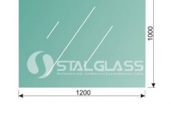 Szkło laminowane vsg hartowane esg 1200x1000 mm 88.4