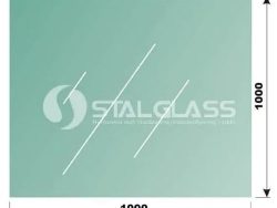 Szkło laminowane VSG 44.2 format prosty 1000x1000mm, krawędzie szlif