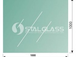 Szkło laminowane vsg 33.1 format prosty 1000x1000 mm krawędzie szlif