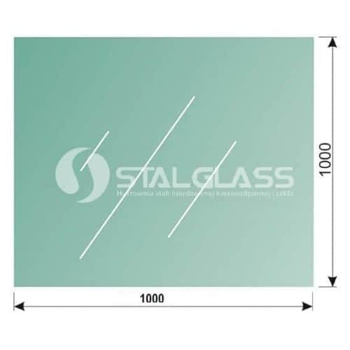 Szkło laminowane vsg 33.2 format prosty 1000x1000 mm krawędzie szlif