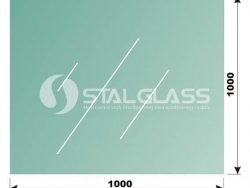 Szkło laminowane vsg 55.2 format prosty 1000x1000 mm krawędzie szlif