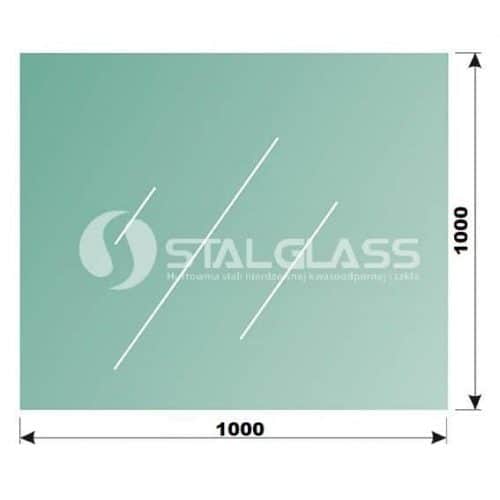 Szkło laminowane vsg 66.2 prosty format 1000x1000 mm krawędzie szlif