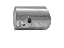Uchwyt końcowy prawy fi10mm rura 42,4mm, AISI304 - szlif