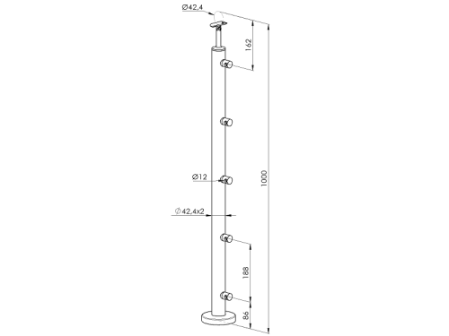 slupek-42-4mm-h1000mm-5uchwytow-przelotowych-na-rurke-fi12-szlif