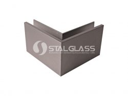 Profil aluminiowy do balustrady szklanej narożny mocowanie od góry