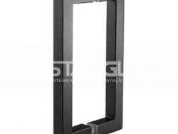 Pochwyt drzwi szklanych typu c czarna anoda 19x19x220 mm
