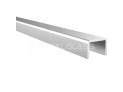 Pochwyt aluminiowy nakładany na szkło 22x16 mm, L3000