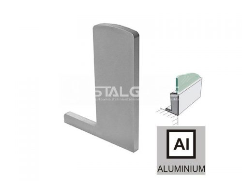 aślepka do profilu aluminiowego balustrady szklanej samonośnej typu L, prawa
