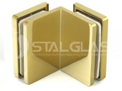 Łącznik VER-SLIM 90 stopni szkło-szkło, złoty szkło 6 - 10mm