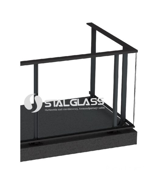 Balustrada systemowa ALU-SG-EASY-GS od góry L1000
