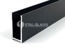 Profil "U" uszczelkowy wys 35mm aluminium anoda czarny mat, 2,5m