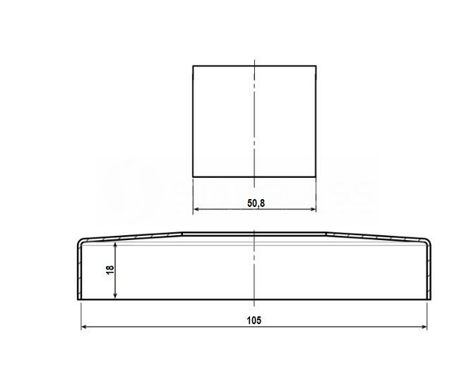 Rozeta maskująca D105mm/d50,8mm/H18mm Szlif