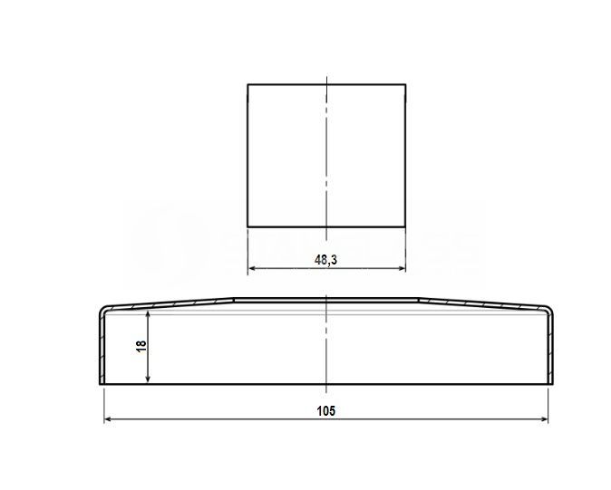 Rozeta maskująca D105mm/d48,3mm/H18mm Szlif