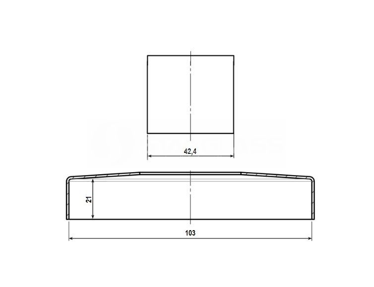 Rozeta maskująca D105mm/d42,4mm/H25mm szlif