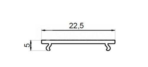 Maskownica do profili ościeżnicowych L6000mm aluminium - obrazek 2