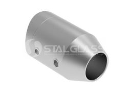 Uchwyt osiowy stały fi 12mm mocowanie rury 42,4mm, AISI 304#2