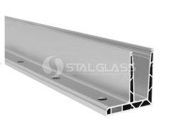 Profil balustrady szklanej "L" z regulacją Satin elox szkło 12-17,52mm L2500 1kN