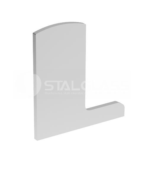 Zaślepka do profilu regulowanego L Satin-Elox