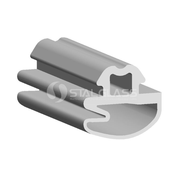 Uszczelka drzwiowa do szkła szara PVC