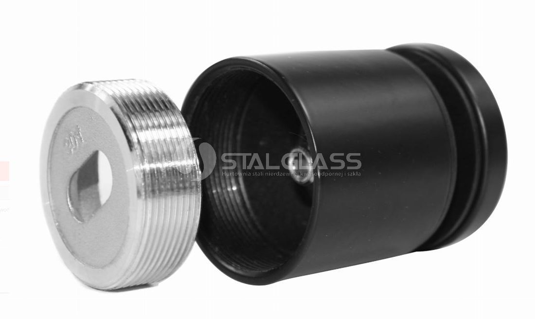 Uchwyt punktowy szkła fi 50 dystans 50 M10 regulowana RAL9005