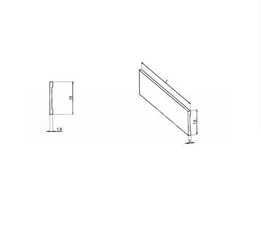 Szpros aluminiowy biały 3000mm