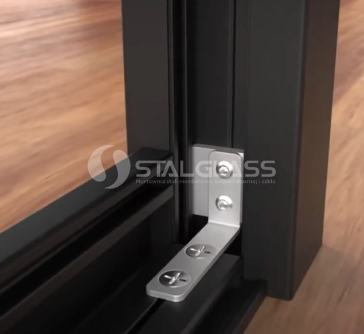 Kątownik na 1 komplet drzwi - stal nierdzewna