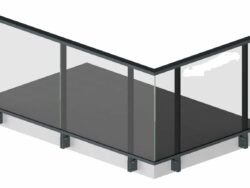 Balustrada systemowa PINA-SG-BS od boku
