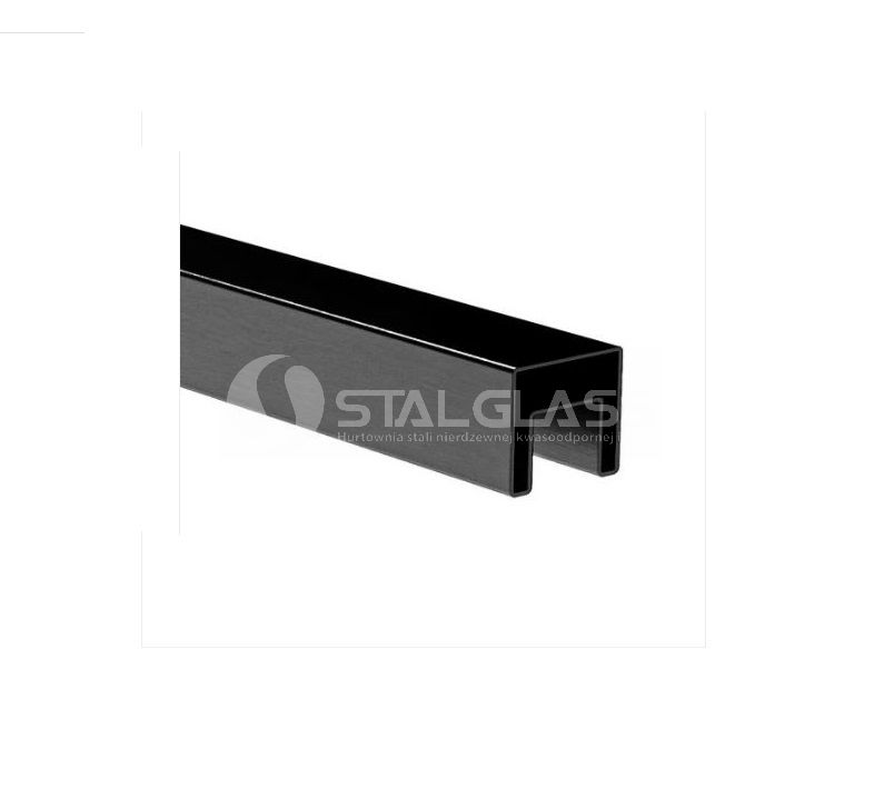 Pochwyt nakładany na szkło 40X50mm satin-ELOX czarny L2900