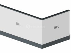 Balustrada systemowa PINA-SG-BHB od boku - płyta HPL blenda