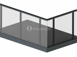 Balustrada systemowa PINA-SG-BSB od boku - blenda
