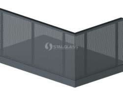 Balustrada systemowa PINA-SG-BSCB od boku - blacha perforowana blenda