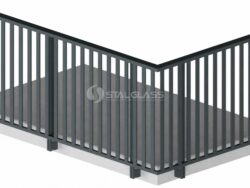 Balustrada systemowa PINA-SG-BT od boku - tralka